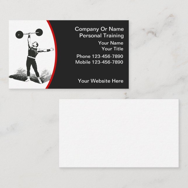 Cartes de visite de formateurs personnels (Devant / Derrière)