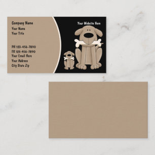 Cartes de visite de formation de chien