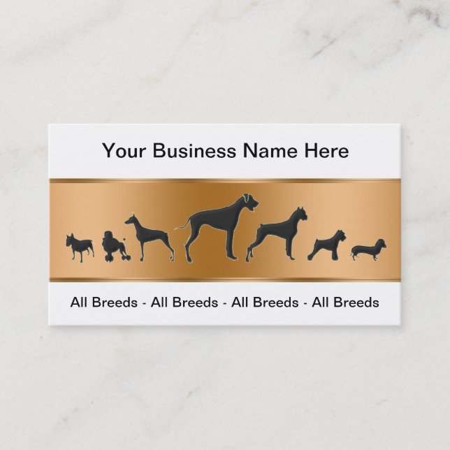 Cartes de visite de formation de chien (Devant)