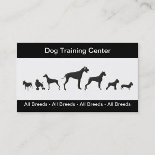 Cartes de visite de formation de chien