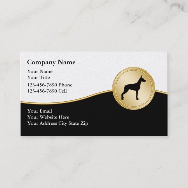 Cartes de visite de formation de chien (Devant)