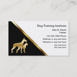Cartes de visite de formation des chiens