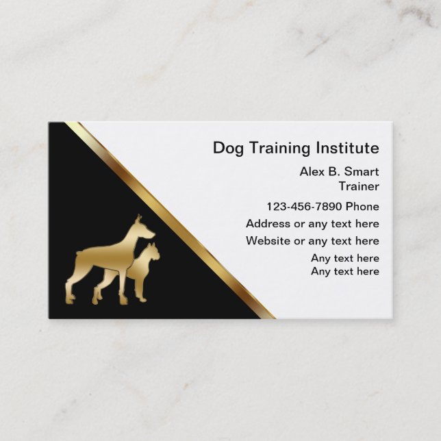 Cartes de visite de formation des chiens (Devant)