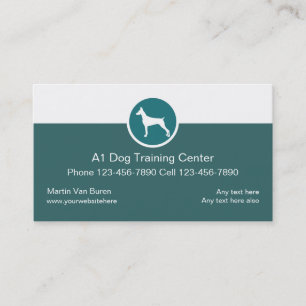 Cartes de visite de formation des chiens