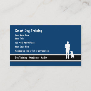 Cartes de visite de formation des chiens