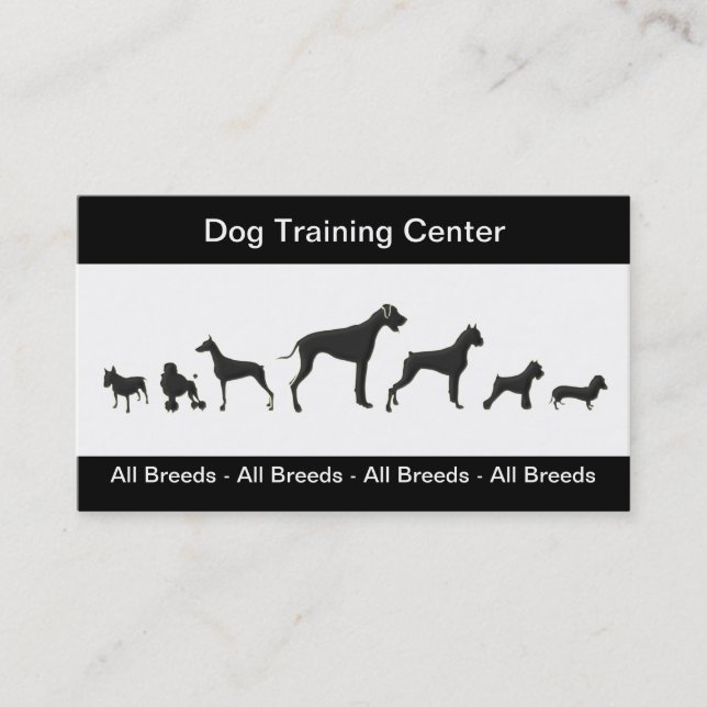 Cartes de visite de formation des chiens (Devant)