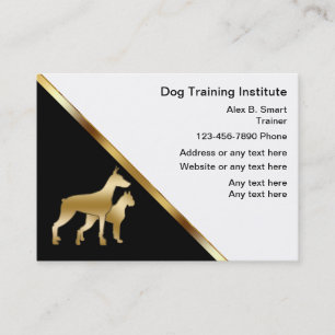 Cartes de visite de formation des chiens