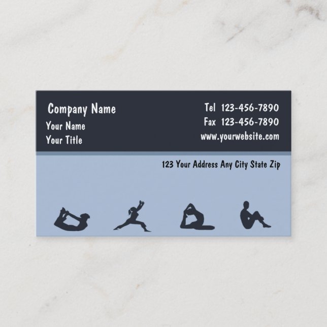 Cartes de visite de forme physique (Devant)