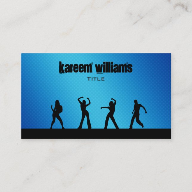 Cartes de visite de forme physique de danse (Devant)