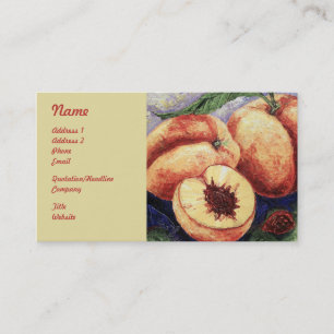 Cartes de visite de fruit de pêches