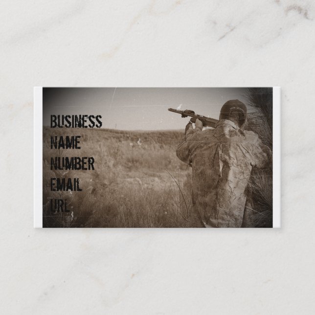 Cartes de visite de fusil de chasse (Devant)