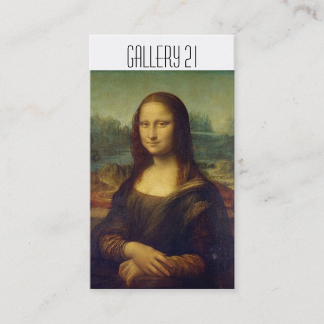Cartes de visite de galerie d'art (Devant)