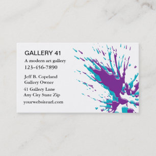 Cartes de visite de galerie d'art