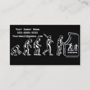 Cartes de visite de Gamer d'évolution de jeu