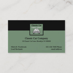 Cartes de visite de Garage Retro Classic