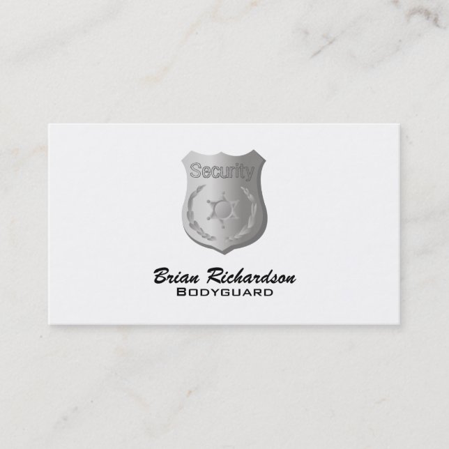 Cartes de visite de garde du corps (Devant)