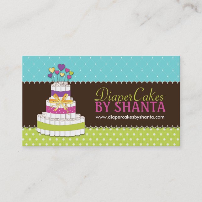 Cartes de visite de gâteau de couche-culotte (Devant)