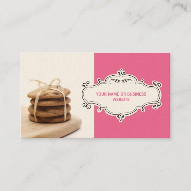 Cartes de visite de gâteaux aux pépites de (Devant)