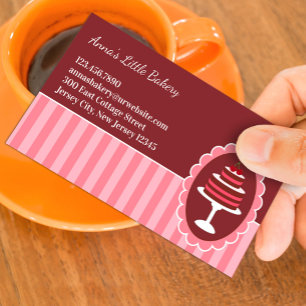 Cartes de visite de gâteaux de boulangerie