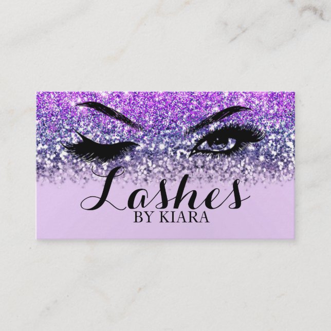 Cartes de visite de Glam à Parties scintillant vio (Devant)