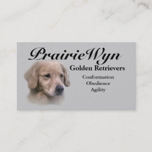 Cartes de visite de golden retriever de PrairieWyn