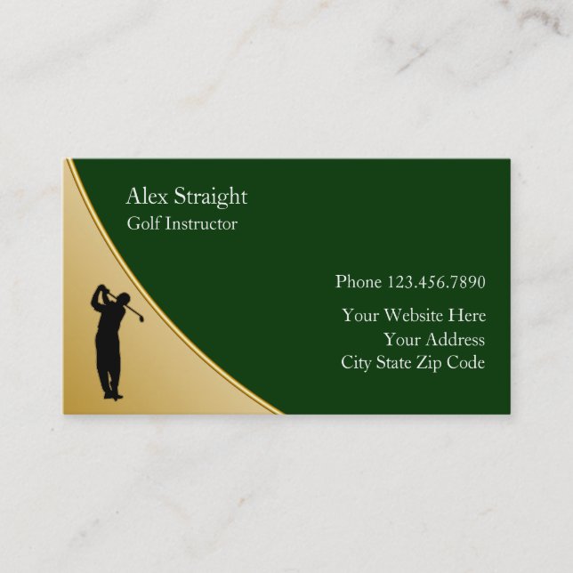 Cartes de visite de golf (Devant)