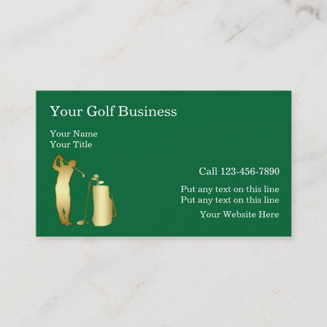 Cartes de visite de golf (Devant)