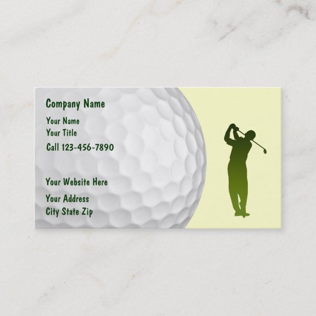 Cartes de visite de golf (Devant)