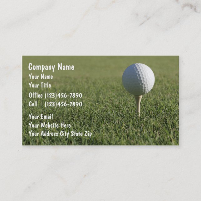 Cartes de visite de golf (Devant)