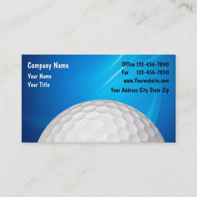 Cartes de visite de golf (Devant)