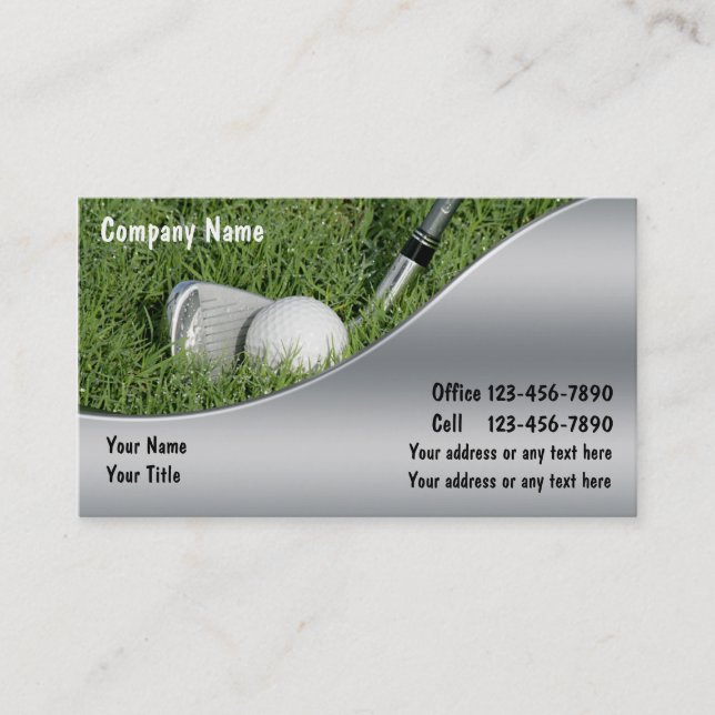 Cartes de visite de golf (Devant)