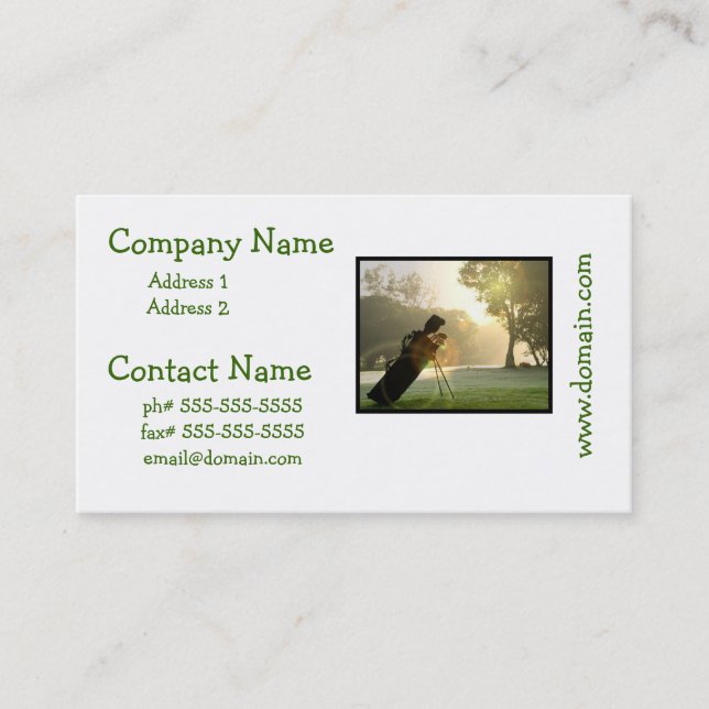Cartes de visite de golf (Devant)