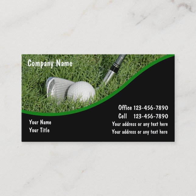 Cartes de visite de golf (Devant)