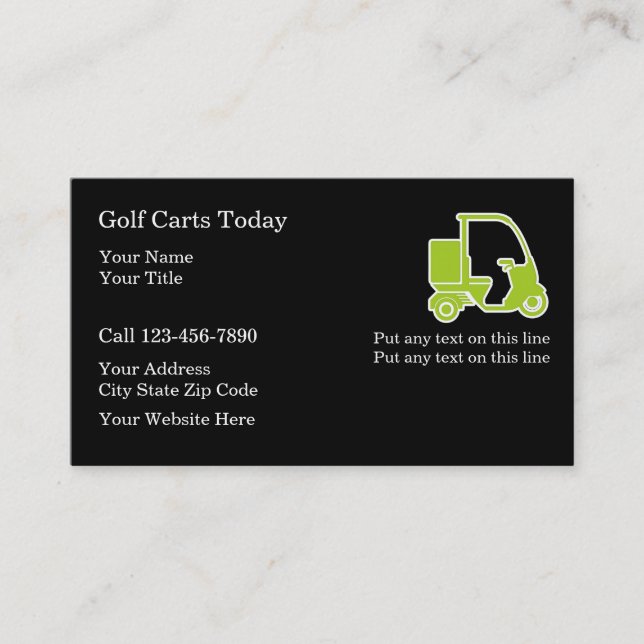 Cartes de visite de golf (Devant)