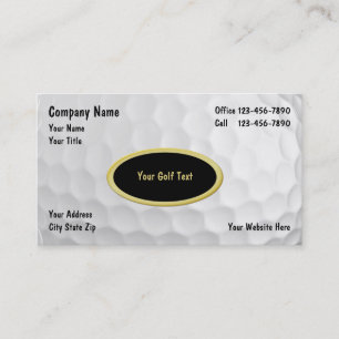 Cartes de visite de golf