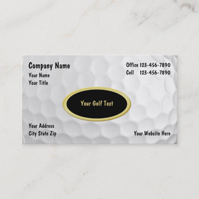 Cartes de visite de golf (Devant)
