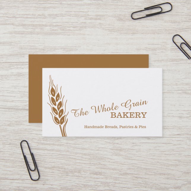 Cartes de visite de grain de blé de boulangerie de (Devant/Arrière en situation)