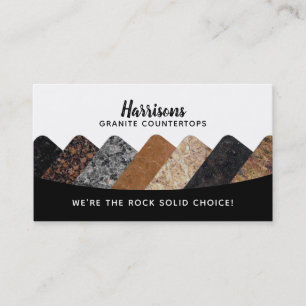 Cartes de visite de granit