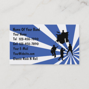 Cartes de visite de groupe de rock