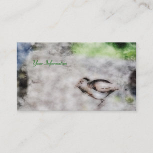 Cartes de visite de grunge d'oiseau en métal