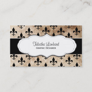 Cartes de visite de Grunge Fleur de Lis