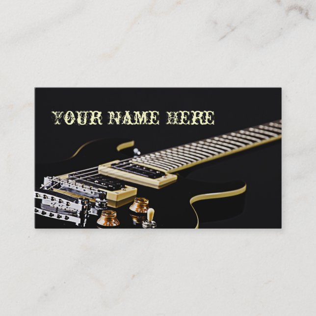 Cartes de visite de guitare (Devant)