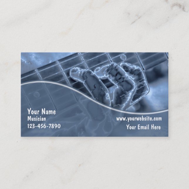 Cartes de visite de guitare (Devant)