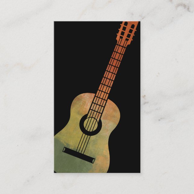 Cartes de visite de guitare - Artistic Green Orang (Devant)