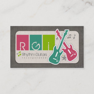 Cartes de visite de guitares de rythme