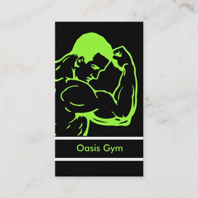 Cartes de visite de gymnase de forme physique (Devant)