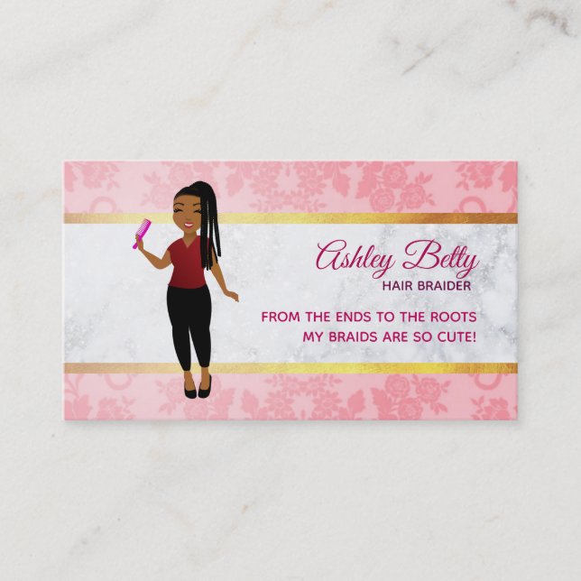 Cartes de visite de Hair Braider (Devant)