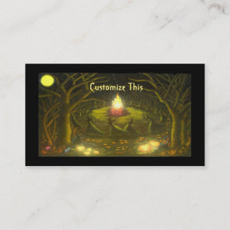 Cartes de visite de Halloween, sorcières, noir,