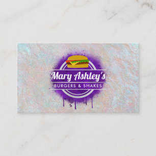 Cartes de visite de hamburger