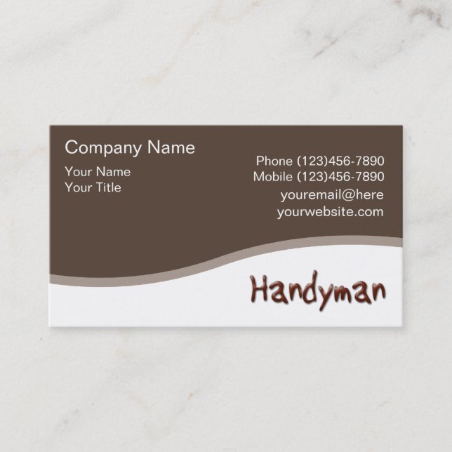 Cartes de visite de Handyyman (Devant)